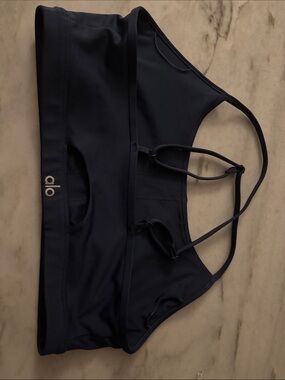 Alo Dusk Navy Strappy Sports Bra size large